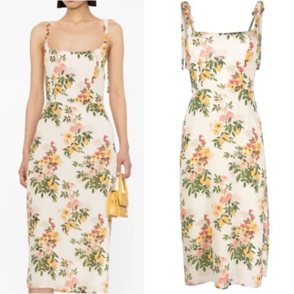 NEW Reformation Besse Midi Floral Dress - Milo Floral - Picture 1 of 13